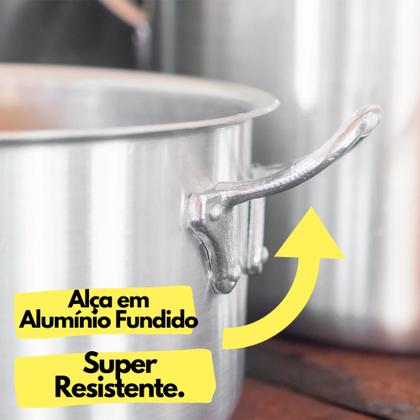 Imagem de Caçarola N 28 Panela Industrial de Alumínio Restaurantes Sopa Feijoada Tropeiro