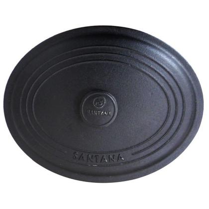 Imagem de Caçarola Oval Pequena Ferro Fundido Alça E Tampa De Ferro 2,5 Litros - Santana