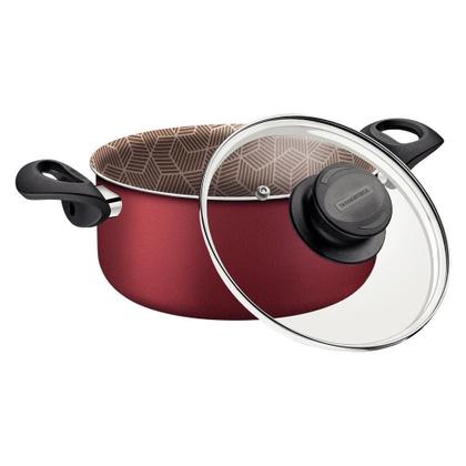 Imagem de Caçarola Paris Alumínio Antiaderente Starflon Max Vermelho 28cm 8l Patv5 - Tramontina 28524728