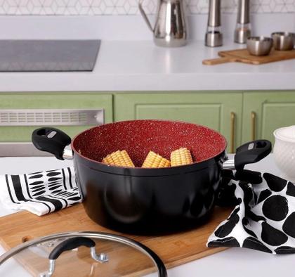 Caçarola Power Taste 24cm Antiaderente Preta La Cuisine EAN