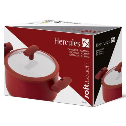Imagem de Caçarola Soft Touch Hércules 24 cm com Fundo de Indução Vermelha
