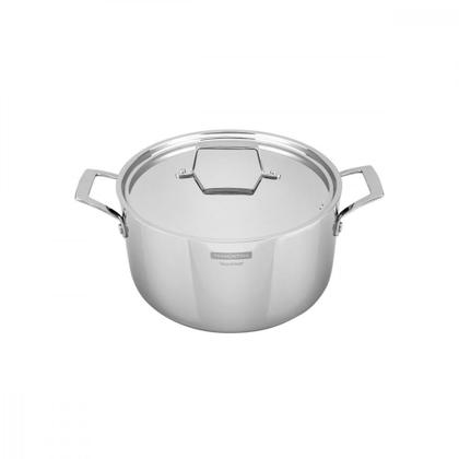 Imagem de Caçarola Tramontina Grano Funda em Aço Inox Corpo Triplo com Tampa e Alças 24 cm 5,8 L