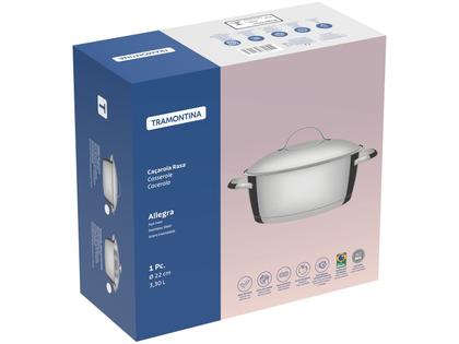 Imagem de Caçarola Tramontina Inox 3,3L com Tampa - Allegra 62653/220