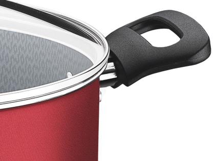Imagem de Caçarola Tramontina Loreto Alumínio Revestimento Antiaderente Starflon T1  20 cm 2,8 L Vermelha