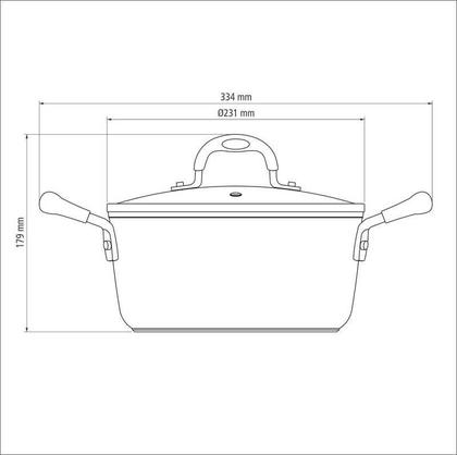 Imagem de Caçarola Tramontina Mônaco Preta 22cm 3,5L