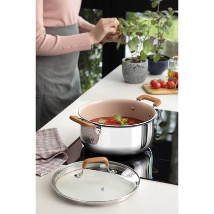 Imagem de Caçarola Tramontina Romagna Aço Inox Alumínio Cerâmico Marfim 24 Cm 5,24 L Tramontina