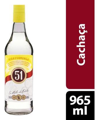Imagem de Cachaça 51 Tradicional Pirassununga Garrafa 965ml