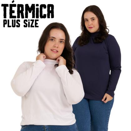 Imagem de Cacharrel Kit com 2 Blusa Térmicas Femininas Plus Size De Gola Alta 510.K2