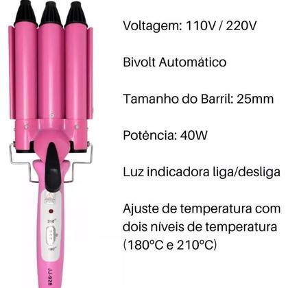 Imagem de Cacheador Modelador Cachos Triondas Ondulador 25Mm