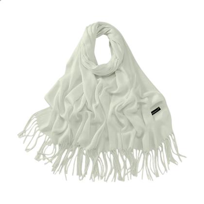 Imagem de Cachecol Feminino Pashmina Xale Tipo Manta Toque Macio Com Franjas 180x70cm