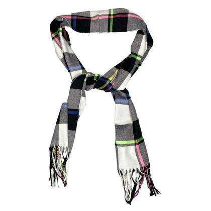 Imagem de Cachecol Inverno Unissex Xadrez 160x30cm Pescoço Quentinho