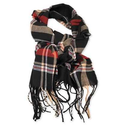 Imagem de Cachecol Inverno Unissex Xadrez 160x30cm Pescoço Quentinho