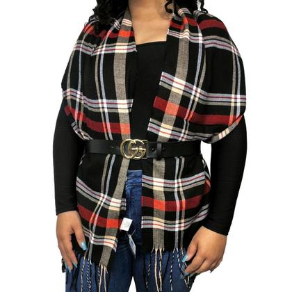 Imagem de Cachecol Lenço Feminino Inverno Redstar Winter Em Xadrez