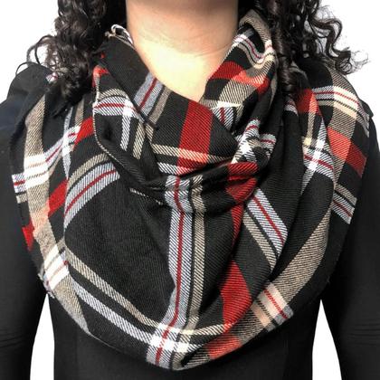 Imagem de Cachecol Lenço Feminino Inverno Redstar Winter Em Xadrez