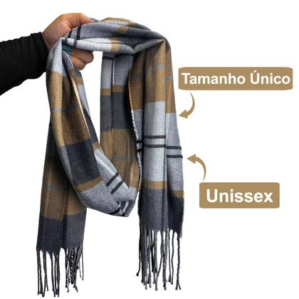 Imagem de Cachecol Lenço Feminino Para Inverno Redstar Winter Em Xadrez Poliéster
