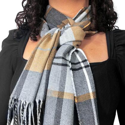 Imagem de Cachecol Lenço Feminino Para Inverno Redstar Winter Em Xadrez Poliéster