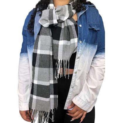 Imagem de Cachecol Lenço Feminino Para Inverno Redstar Winter Em Xadrez Poliéster