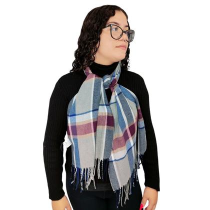 Imagem de Cachecol Lenço Feminino Para Inverno Redstar Winter Em Xadrez Poliéster