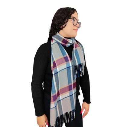 Imagem de Cachecol Lenço Feminino Para Inverno Redstar Winter Em Xadrez Poliéster