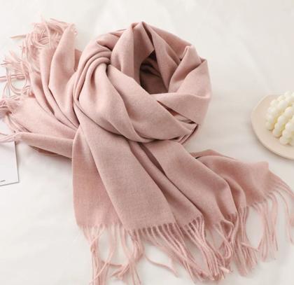 Imagem de Cachecol Longo Feminino Estilo Cashmere Cor Lisa