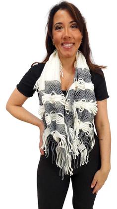 Imagem de Cachecol Maxi Gola Feminino com Franja Dupla Volta