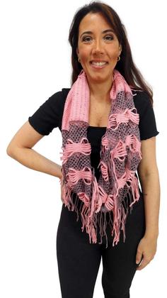 Imagem de Cachecol Maxi Gola Feminino com Franja Dupla Volta