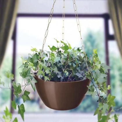 Imagem de Cachepô Elegance Cuia Flor Café Imperial Decoração 4L Plástico