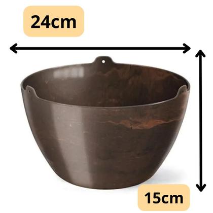 Imagem de Cachepô Elegance Cuia Flor Café Imperial Decoração 4L Plástico