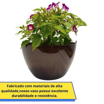 Imagem de Cachepô Elegance Cuia Flor Café Imperial Decoração 4L Plástico