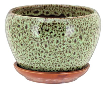 Imagem de Cachepô vaso decorativo planta cerâmica verde 3 peças