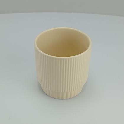 Imagem de CACHEPÔ VASO ENFEITE DECORATIVO REDONDO HOME&CO CERÂMICA 12x12x12cm BEGE