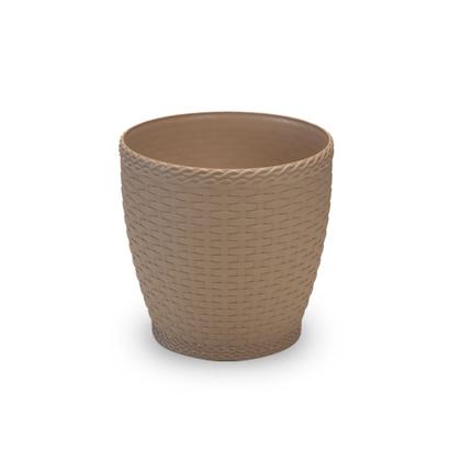 Imagem de Cachepos Rattan Redondo Mini - Kit 10 Unidades Vaso Azaleia Orquidea
