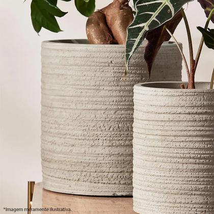 Imagem de Cachepot de Cimento Bege 19x18cm 18467-G - Mart