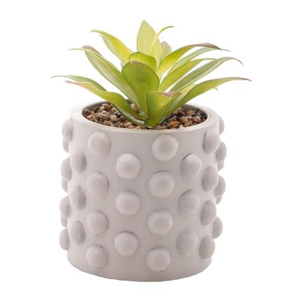 Imagem de Cachepot de Cimento Com Suculenta Bubbles Cinza Claro 10cm X 17cm - Wolff