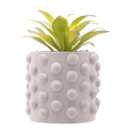 Imagem de Cachepot de Cimento Com Suculenta Bubbles Cinza Claro 10cm X 17cm - Wolff