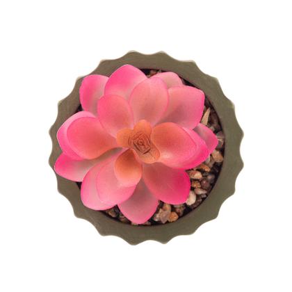 Imagem de Cachepot de Cimento com Suculenta Verde 7,5cm x 10,5cm