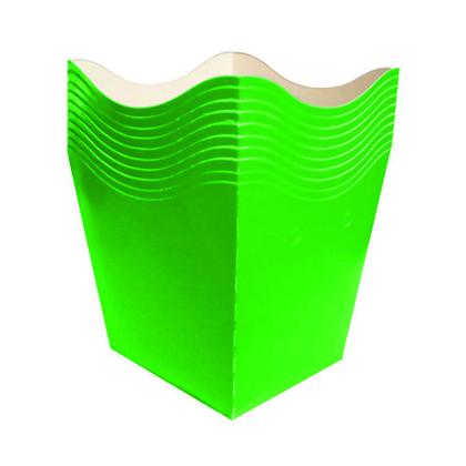 Imagem de Cachepot de Papel Liso Verde Neon Pequeno - 10 Unidades