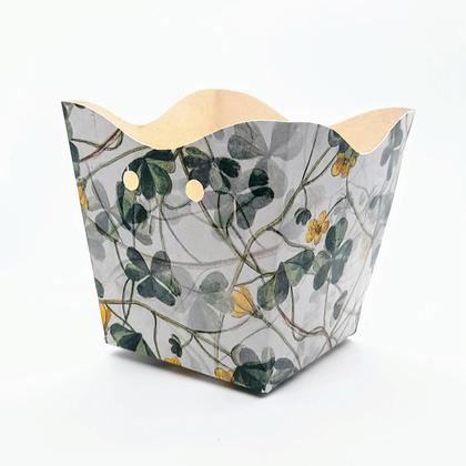 Imagem de Cachepot de Papel Pote 6 PP 7x7x5,5cm Trevo com 10 unidades