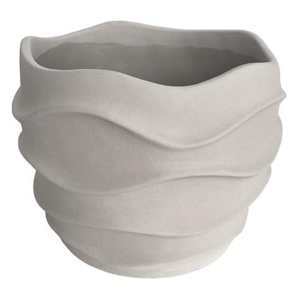 Imagem de Cachepot em Cimento com Textura Ondulada 16x20cm