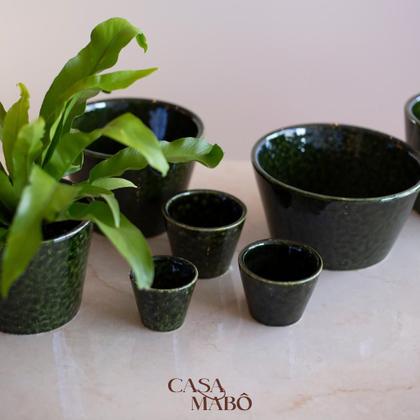 Imagem de Cachepot Fiori Verde Cobre (P)