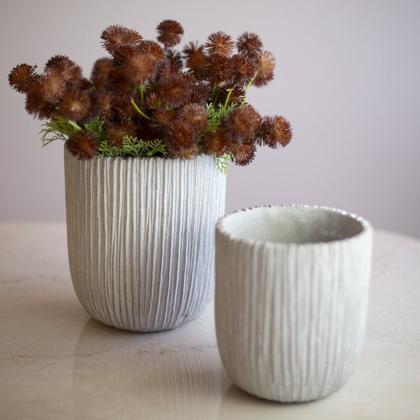 Imagem de Cachepot Listrado Cimento (G)