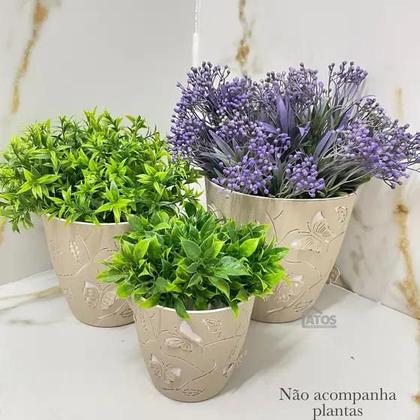 Imagem de Cachepot Plantas e Flores Borboleta 3D 1,4 L 1698