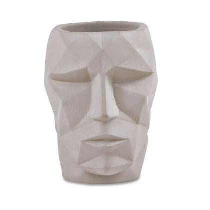 Imagem de Cachepot Rosto Geométrico em Cimento Face Mart P