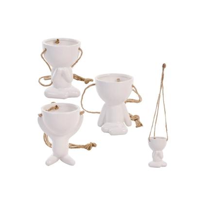 Imagem de Cachepot Vaso Bob de Pendurar Corda Planta Suculenta 1 Uni Mãos Para Cima