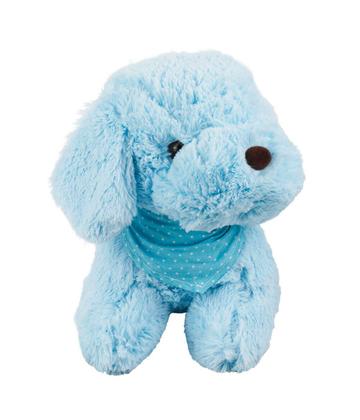 Imagem de Cachorro Azul Sentado Pano Pescoço 22cm - Pelúcia