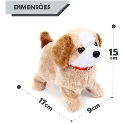 Imagem de Cachorro Cachorrinho Pula Anda Brinquedo Pelúcia Late