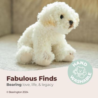 Imagem de Cachorro de pelúcia Bearington White Dog Lil' Bisquit Labradoodle 6,5 cm