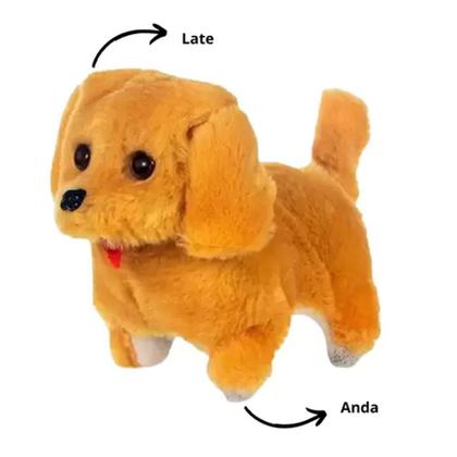 Imagem de Cachorro de Pelúcia Dog Toy Late e Anda Caramelo Art Brink 3+