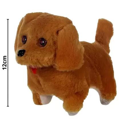 Imagem de Cachorro de Pelúcia Dog Toy Late e Anda Marrom Art Brink 3+