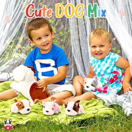 Imagem de Cachorro de Pelúcia Skylety com 1 Mamãe e 4 Bebês